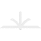 Ekena Millwork Redmond Architectural Grade PVC Gable Bracket, 72"W x 30"H x 2"D x 4"F, 10/12 Pitch GBP072X30X0204RED00 - alternate 2